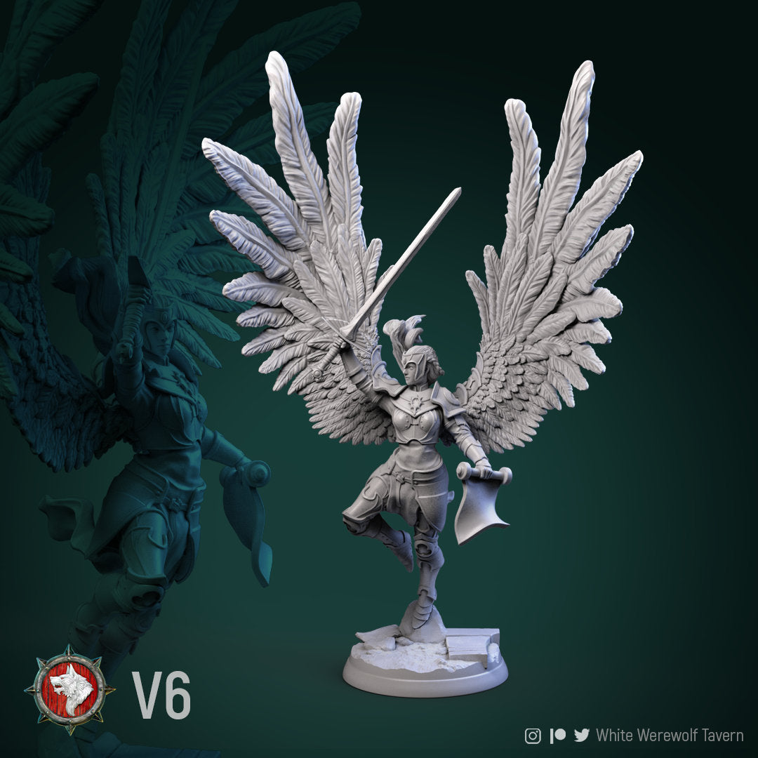 Celestial Valkyries | Resin 3D Printed Miniature | White Werewolf Tavern