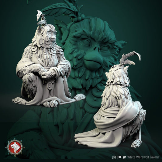 Monkey Concubine | Multiple Scales | Resin 3D Printed Miniature | White Werewolf Tavern | RPG | D&D | DnD