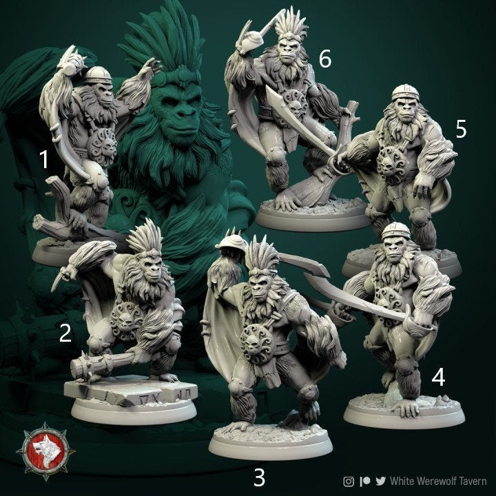 Flying Monkeys | Resin 3D Printed Miniature | White Werewolf Tavern | RPG | D&D | DnD
