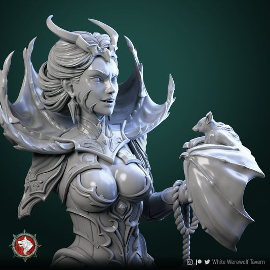 Mistress of Blood | Bust | Resin 3D Printed Miniature | White Werewolf Tavern
