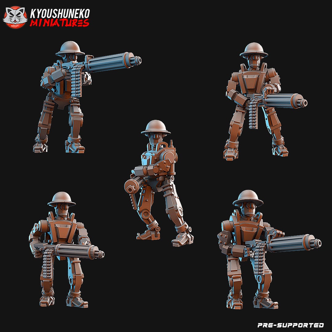 WW2 British Automaton Infantry Unit | Resin 3D Printed Miniature | Kyoushuneko