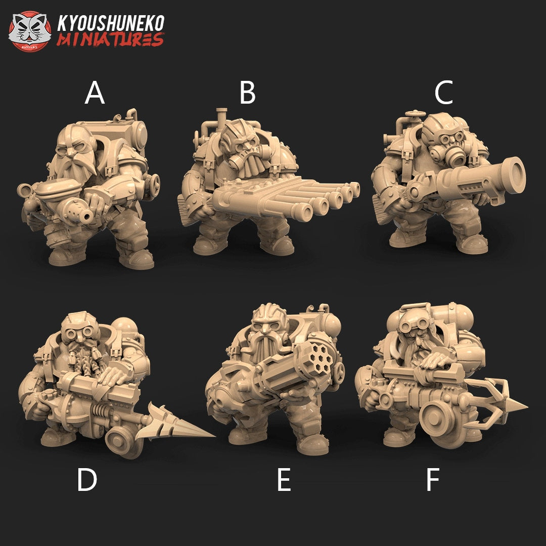 Sky Dwarf Ground Unit | Resin 3D Printed Miniatures | Kyoushuneko | Table Top Gaming | RPG | D&D | Pathfinder