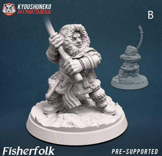 Dwarf Fishermen | Resin 3D Printed Miniatures | Kyoushuneko | Table Top Gaming | RPG | D&D | Pathfinder