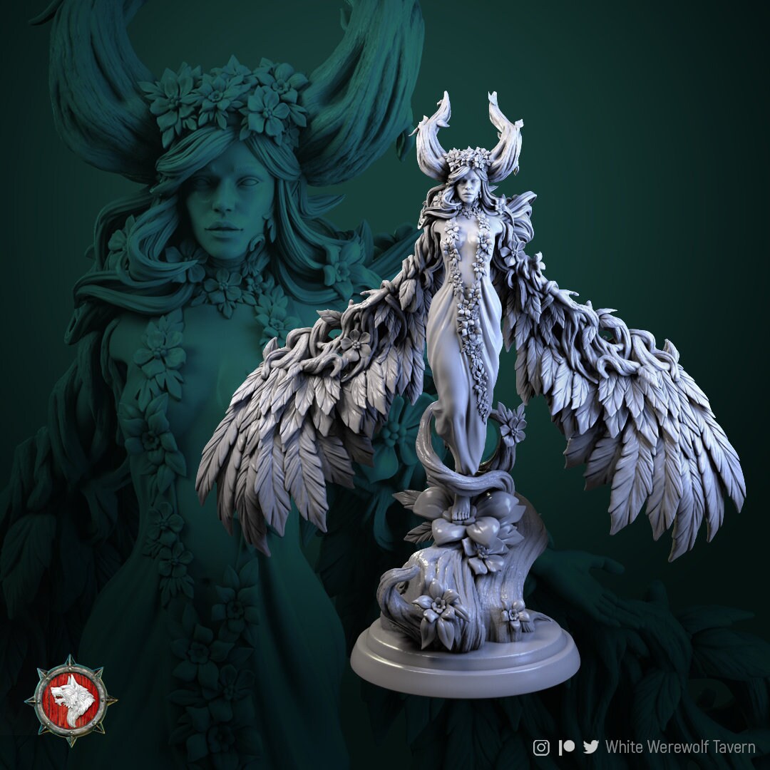 Wood Elf Queen - Tarnia | Multiple Scales | Resin 3D Printed Miniature | Ronin Arts Workshop