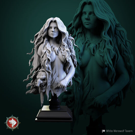 Greta Fish Scale | Bust | Resin 3D Printed Miniature | White Werewolf Tavern