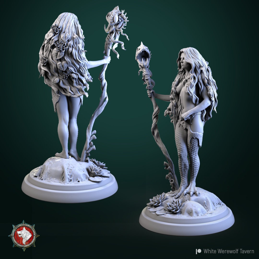 Greta Fish | Multiple Scales | Resin 3D Printed Miniature | White Werewolf Tavern | RPG | D&D | DnD