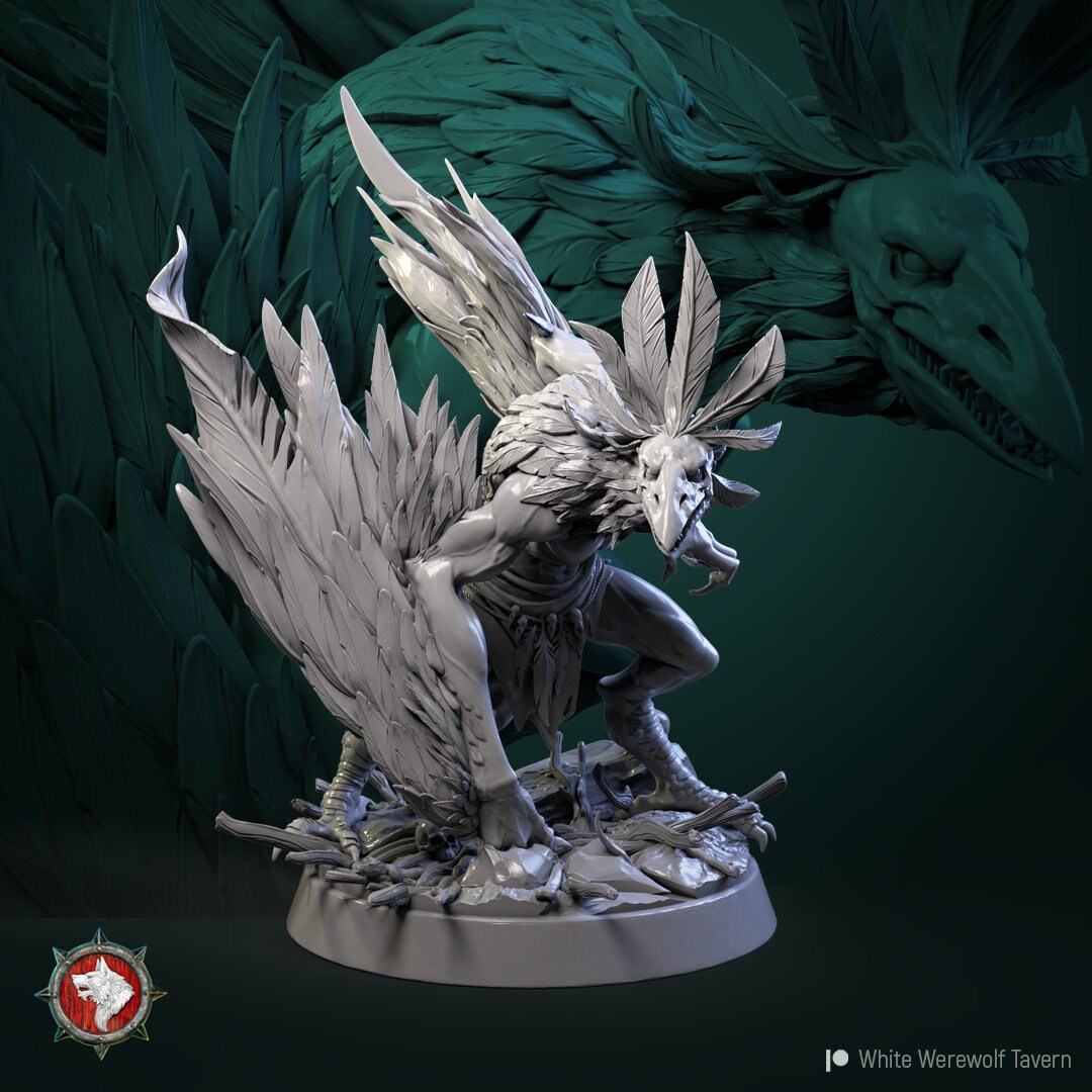 Arakocra Monster | Resin 3D Printed Miniature | White Werewolf Tavern | RPG | D&D | DnD