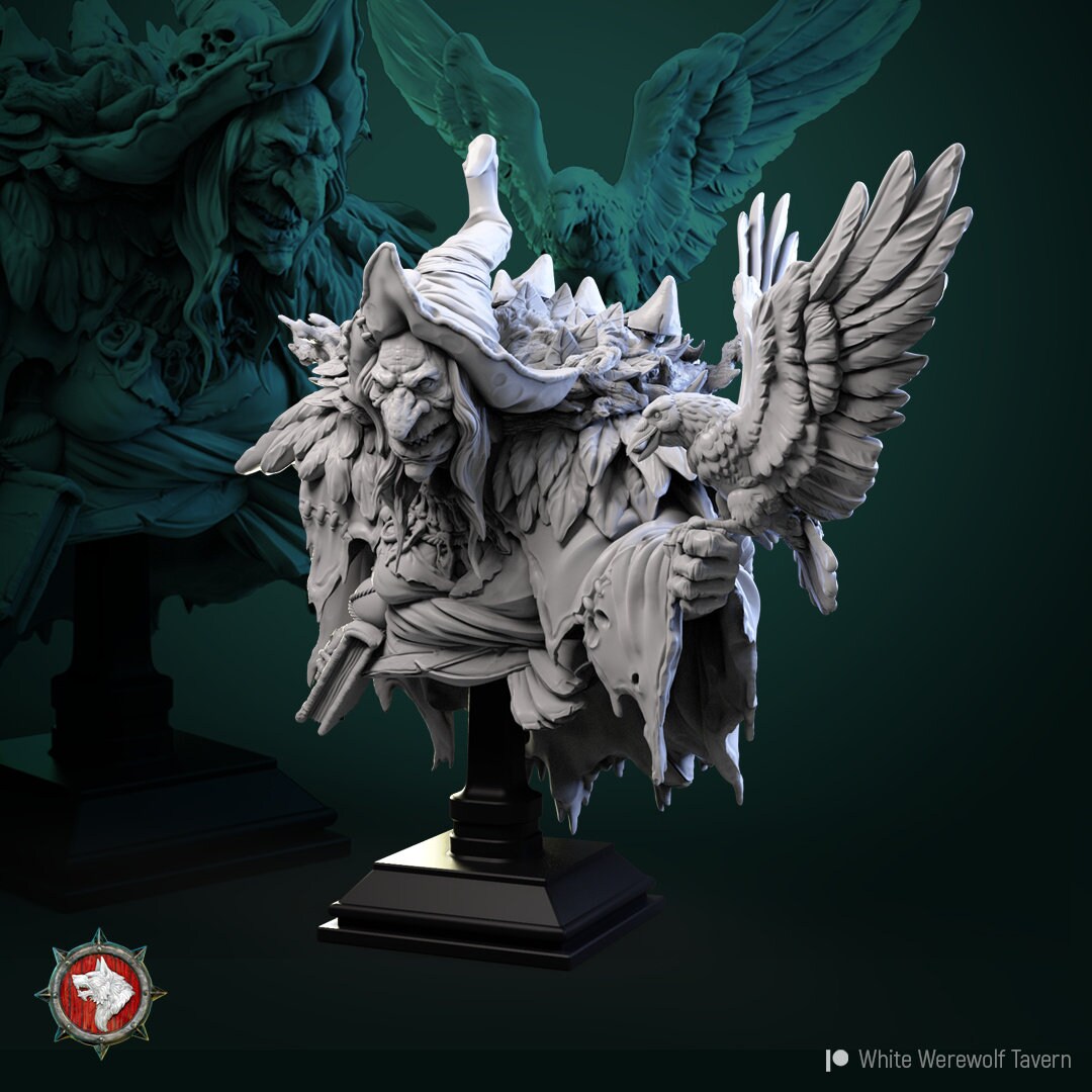 Rotten Peggy | Bust | Resin 3D Printed Miniature | White Werewolf Tavern