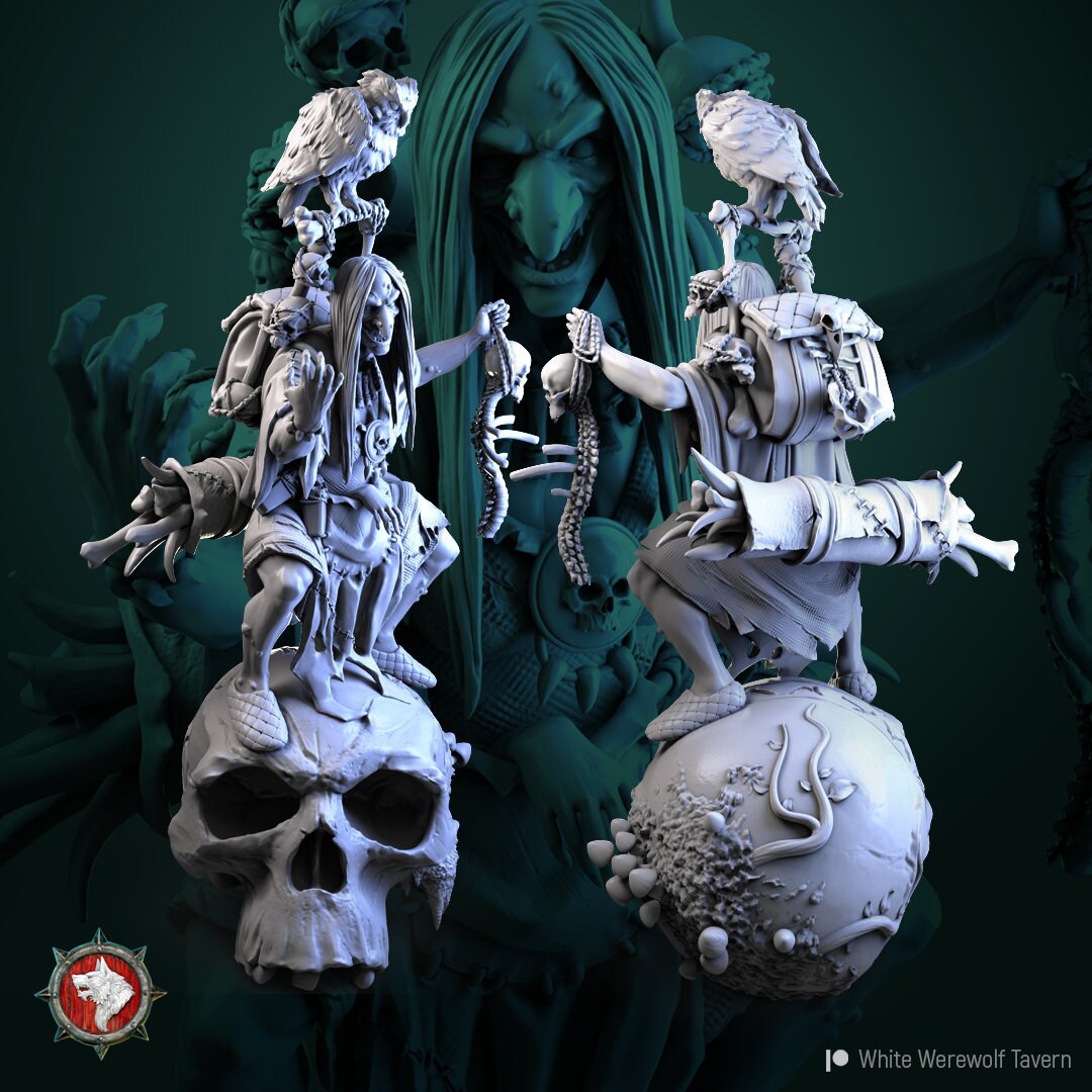 Ruth Braineater | Night Hag | Multiple Scales | Resin 3D Printed Miniature | White Werewolf Tavern | RPG | D&D | DnD