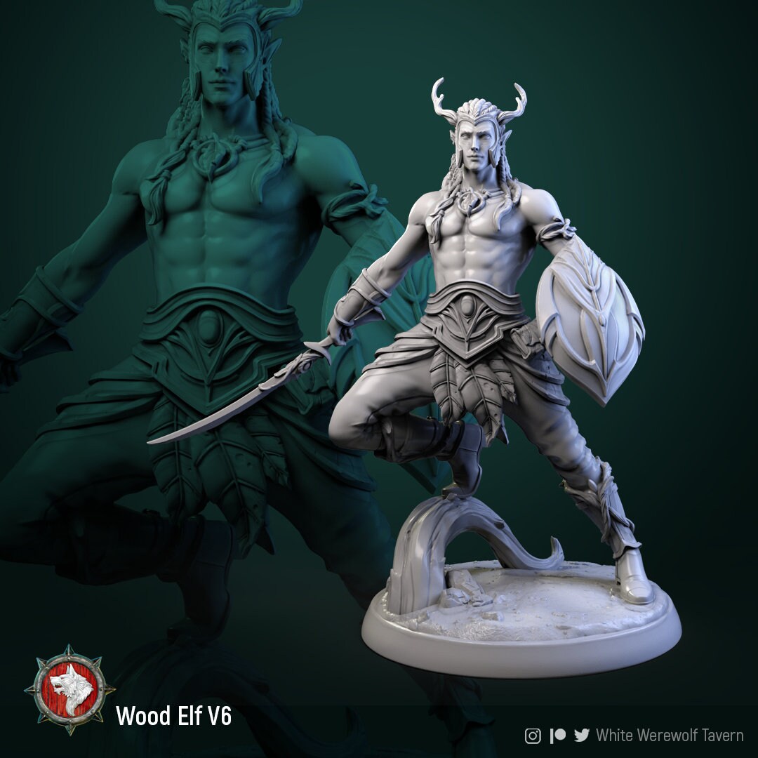 Wood Elves | Resin 3D Printed Miniature | Ronin Arts Workshop
