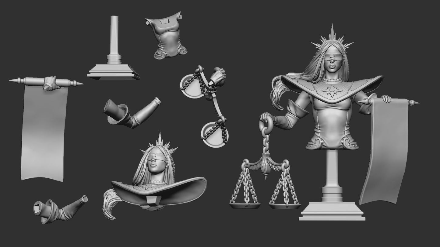Ni The Sentencing Judge | Celestials | Bust | Resin 3D Printed Miniature | White Werewolf Tavern