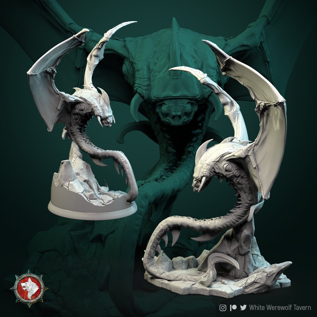 Cloaker | Monster | Resin 3D Printed Miniature | White Werewolf Tavern | RPG | D&D | DnD