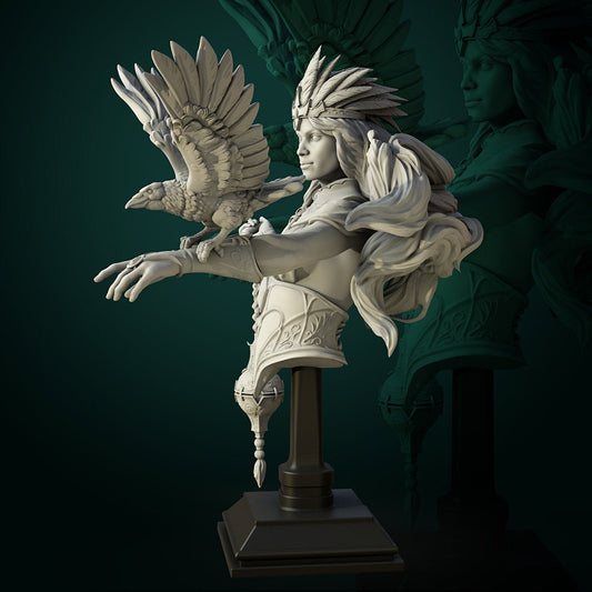 Maletta The Crow Mother | Bust | Resin 3D Printed Miniature | White Werewolf Tavern
