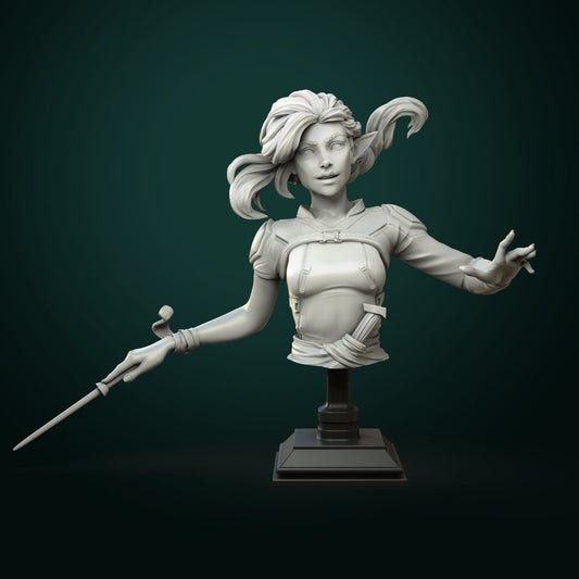 Sorcerer - Vaelia Arra | Bust | Resin 3D Printed Miniature | White Werewolf Tavern