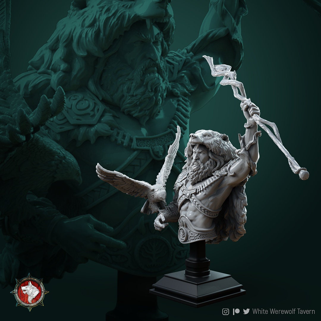 Rafinus Grim Grip | Bust | Resin 3D Printed Miniature | White Werewolf Tavern