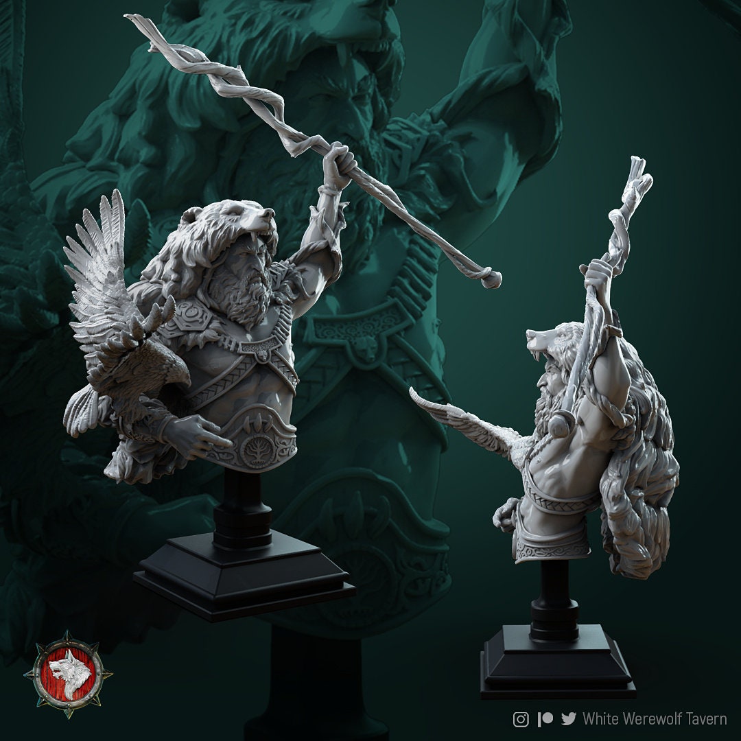 Rafinus Grim Grip | Bust | Resin 3D Printed Miniature | White Werewolf Tavern