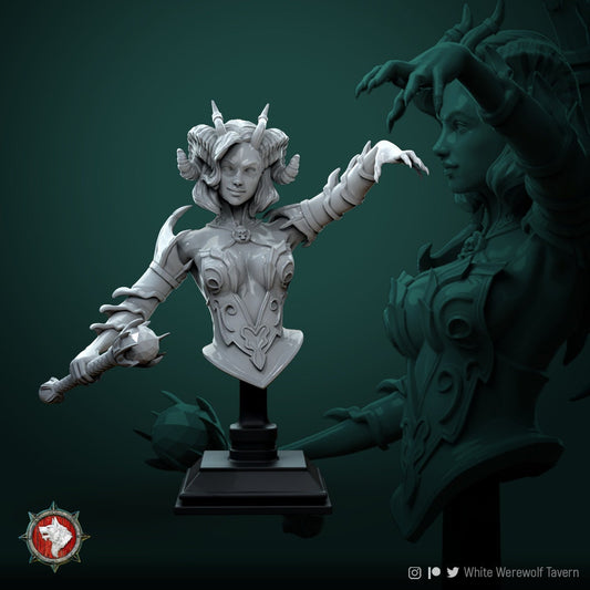 Zurae-Ta Succubus | Bust | Resin 3D Printed Miniature | White Werewolf Tavern
