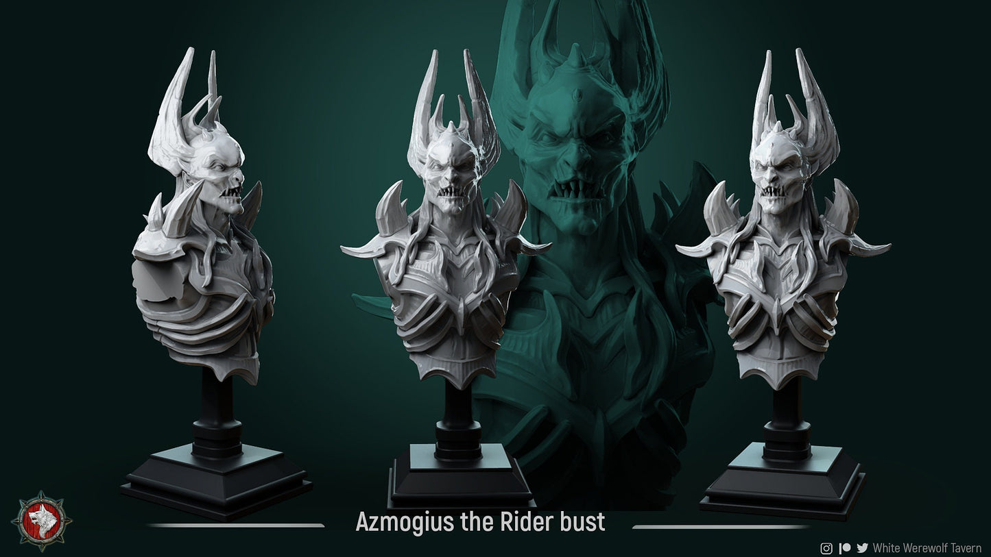 Azmogius The Rider | Bust | Resin 3D Printed Miniature | White Werewolf Tavern
