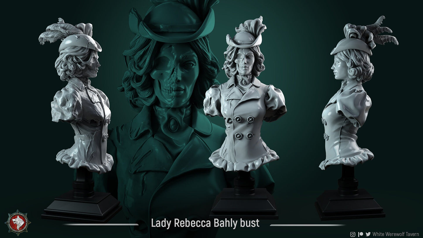 Lady Rebecca Bahly | Bust | Resin 3D Printed Miniature | White Werewolf Tavern