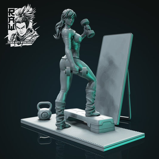 Cyberpunk Pinup | Clothed or Nude | Resin 3D Printed Pinup | Ronin Arts Workshop