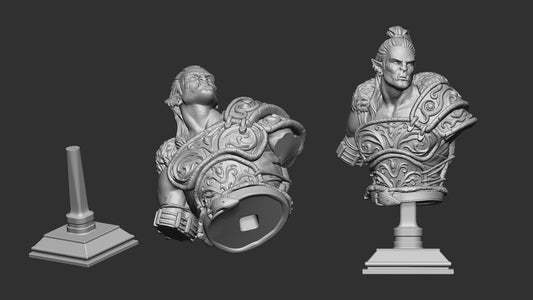 Lasrael The Lightning | Furious Dead Clan | Bust | Resin 3D Printed Miniature | White Werewolf Tavern