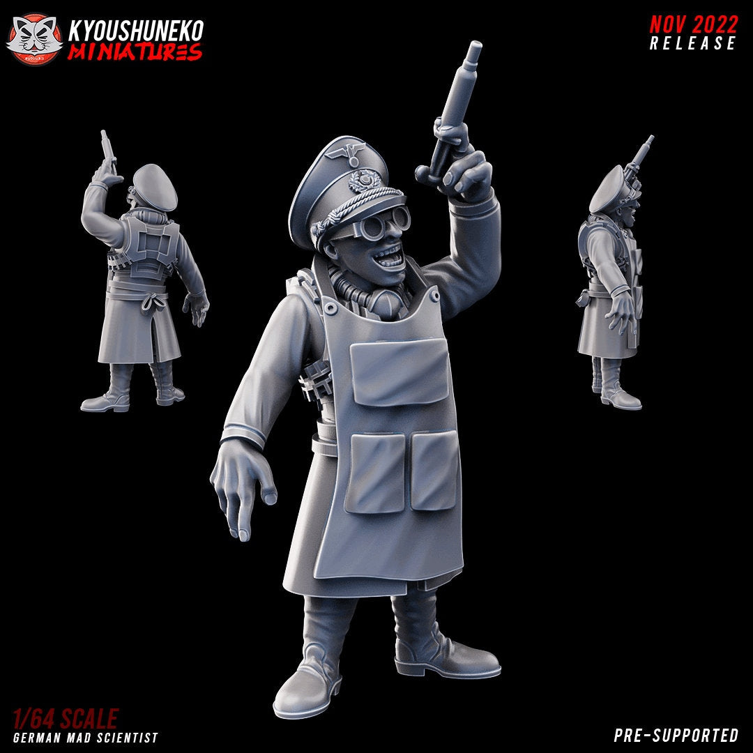 WW2 German Mad Scientist | Resin 3D Printed Miniature | Kyoushuneko