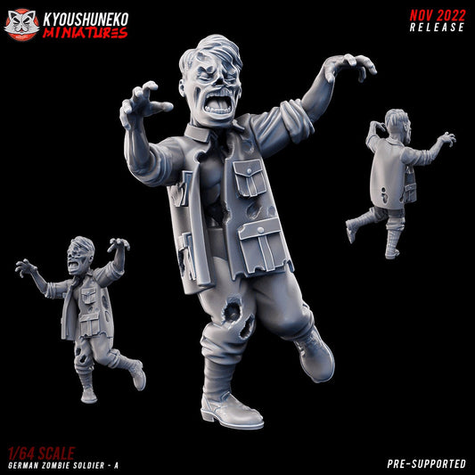 WW2 German Zombie Unit | Resin 3D Printed Miniature | Kyoushuneko