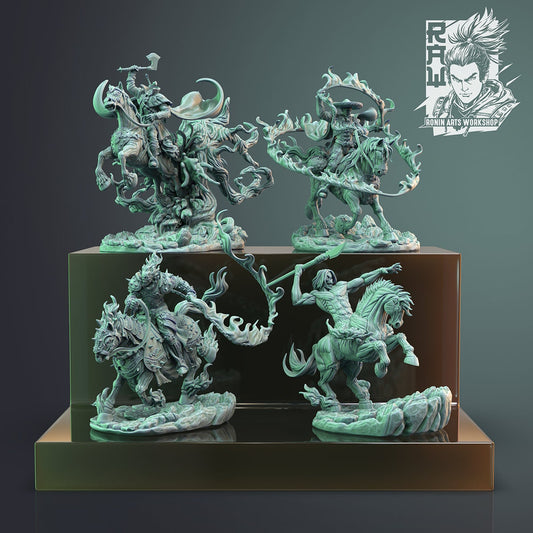 Four Horsemen of Halloween  | The Cursed Vanguard | Resin 3D Print | Ronin Arts Workshop