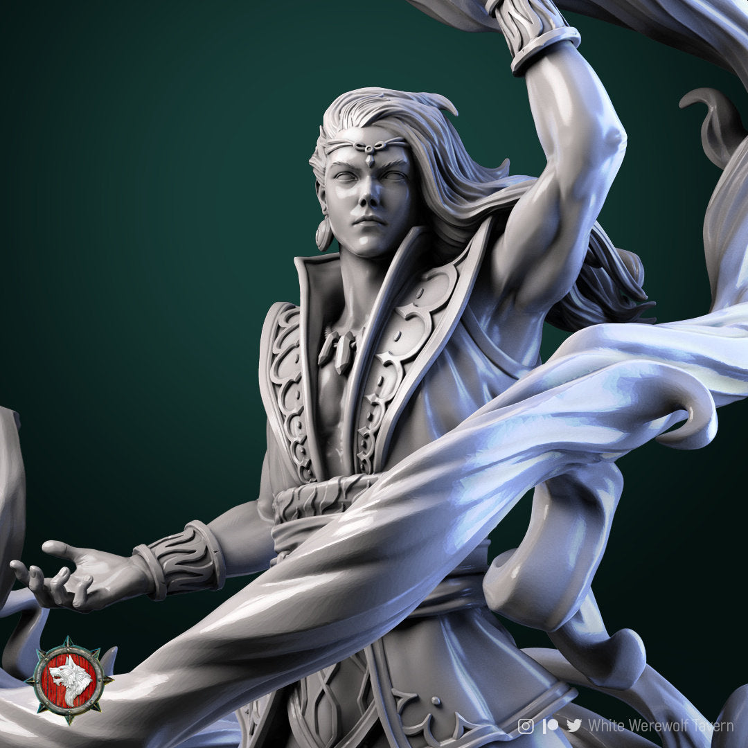 Fire Master | Multiple Scales | Resin 3D Printed Miniature | White Werewolf Tavern | RPG | D&D | DnD