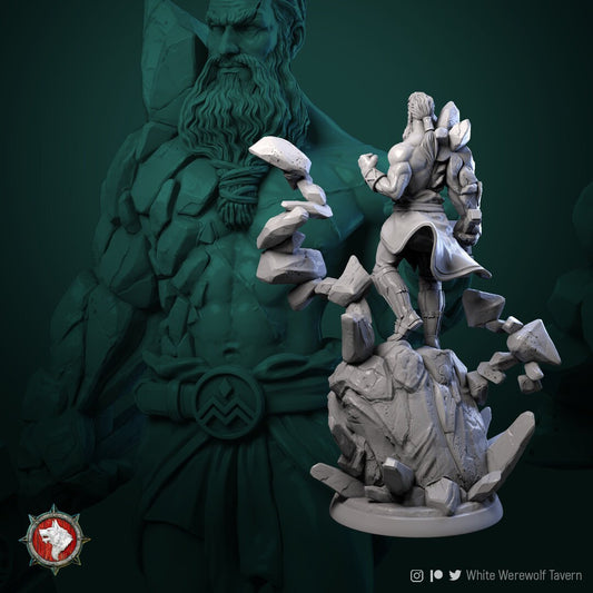 Earth Master | Multiple Scales | Resin 3D Printed Miniature | White Werewolf Tavern | RPG | D&D | DnD