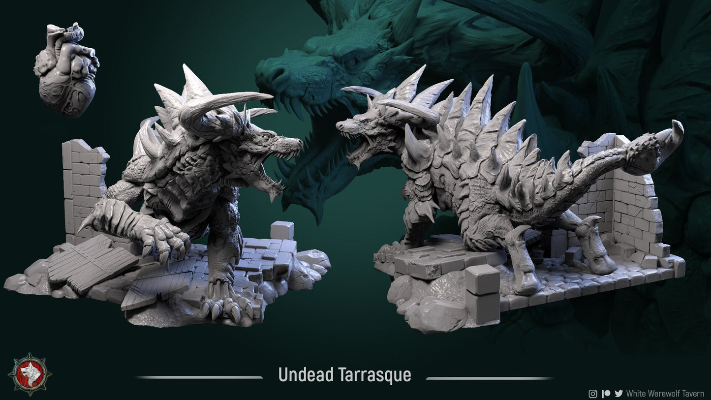 Undead Tarrasque | Monster | Model Kit | Resin 3D Printed Miniature | White Werewolf Tavern | RPG | D&D | DnD