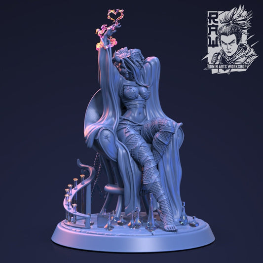 Love Potion Succubus Pinup | Clothed or Nude | Resin 3D Printed Pinup | Ronin Arts Workshop