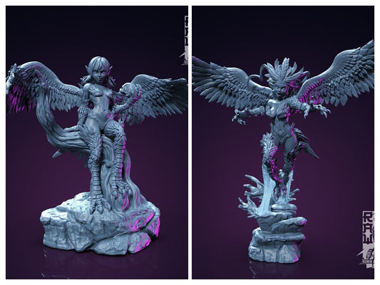 Sexy Harpies | Resin 3D Print | Miniature | Nude | Sexy | DnD Boss | Pathfinder | Ronin Arts Workshop