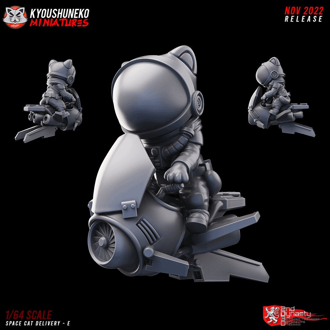 Space Kitties | Chibi | Resin 3D Printed Miniatures | Kyoushuneko