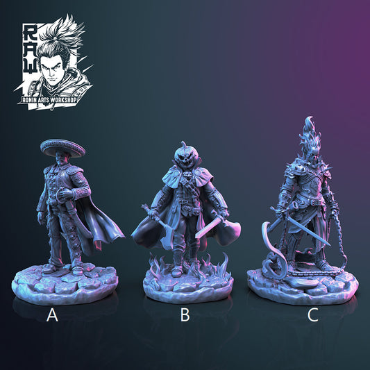 The Cursed Vanguard on foot | 35mm Scale | Resin 3D Printed Miniature | Ronin Arts Workshop