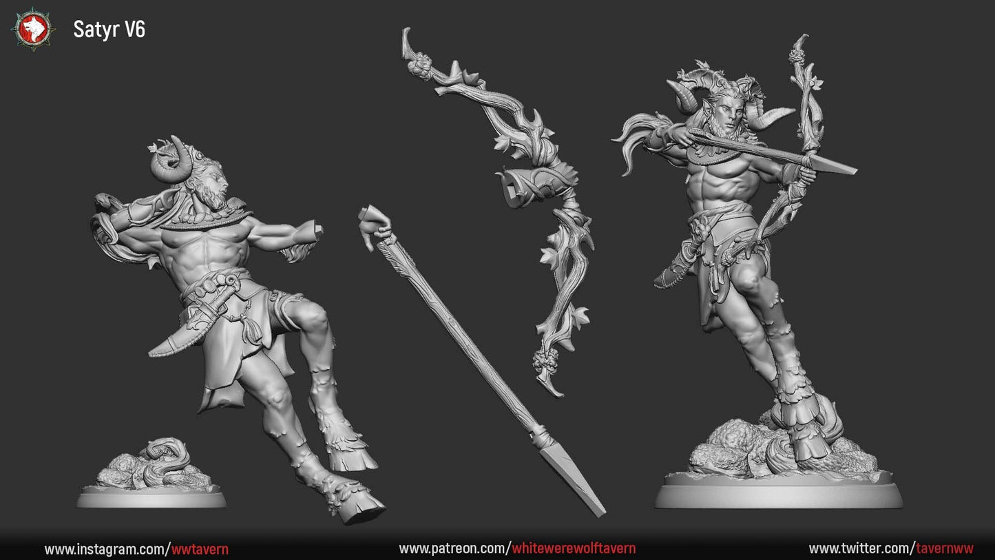 Satyrs | Resin 3D Printed Miniature | White Werewolf Tavern | RPG | D&D | DnD