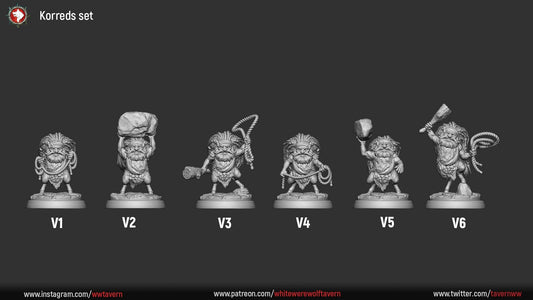 Korreds | Resin 3D Printed Miniature | White Werewolf Tavern | RPG | D&D | DnD