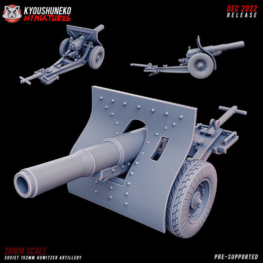 WW2 Soviet Howitzer | Resin 3D Printed Miniature | Kyoushuneko