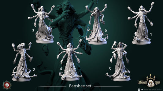 Banshee Set | Resin 3D Printed Miniature | White Werewolf Tavern