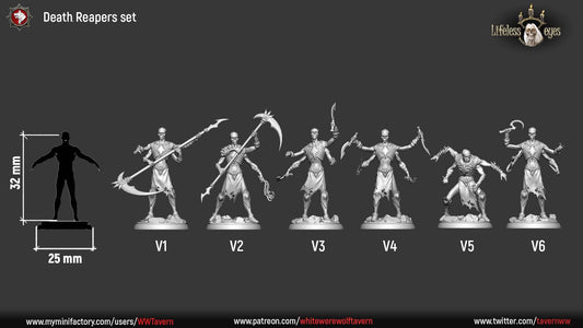 Death Reapers Set | Resin 3D Printed Miniature | White Werewolf Tavern