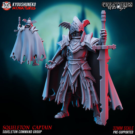 Skeleton Command Group | Unead | Resin 3D Printed Miniatures | Kyoushuneko | Table Top Gaming | RPG | D&D | Pathfinder