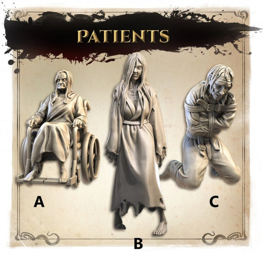 Asylum Patients | Wicked Hills | Resin 3D Printed Miniature | RPG | DND