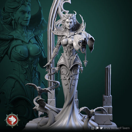 Mistress Of Blood | Multiple Scales | Resin 3D Printed Miniature | White Werewolf Tavern | RPG | D&D | DnD