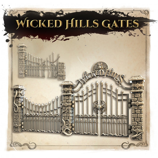 Terrain: Asylum Gates | Wicked Hills | Resin 3D Printed Miniature | RPG | DND