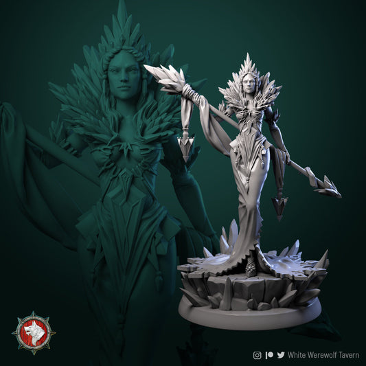 Helga The Frost Witch | Multiple Scales | Resin 3D Printed Miniature | White Werewolf Tavern | RPG | D&D | DnD