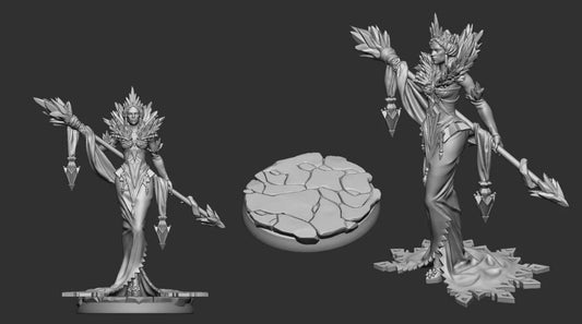 Helga The Frost Witch | Multiple Scales | Resin 3D Printed Miniature | White Werewolf Tavern | RPG | D&D | DnD