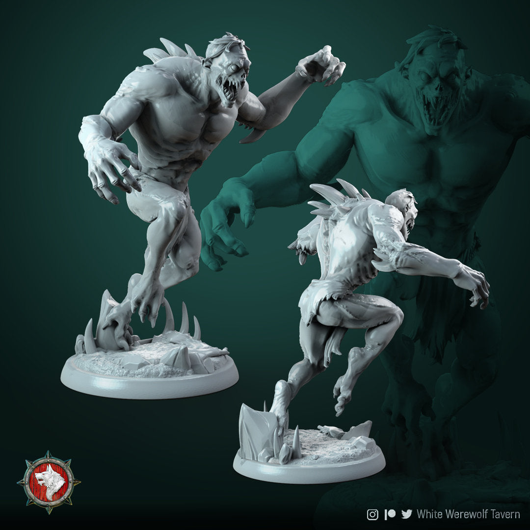 Ghouls | Resin 3D Printed Miniature | White Werewolf Tavern | RPG | D&D | DnD