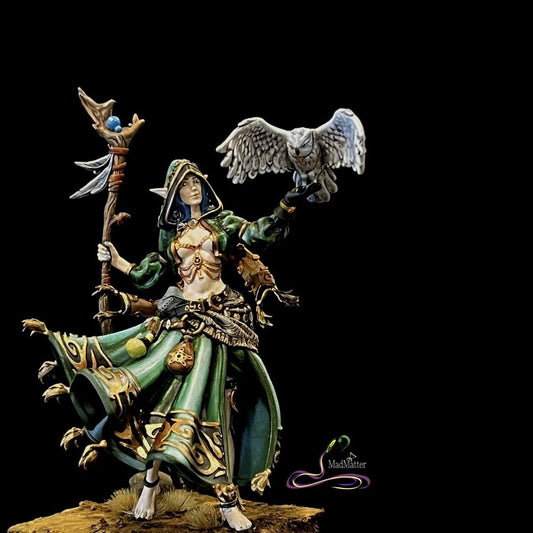 Female Druid | Naranye Twiceborn | Wicked Hills | Resin 3D Printed Miniature | RPG | DND