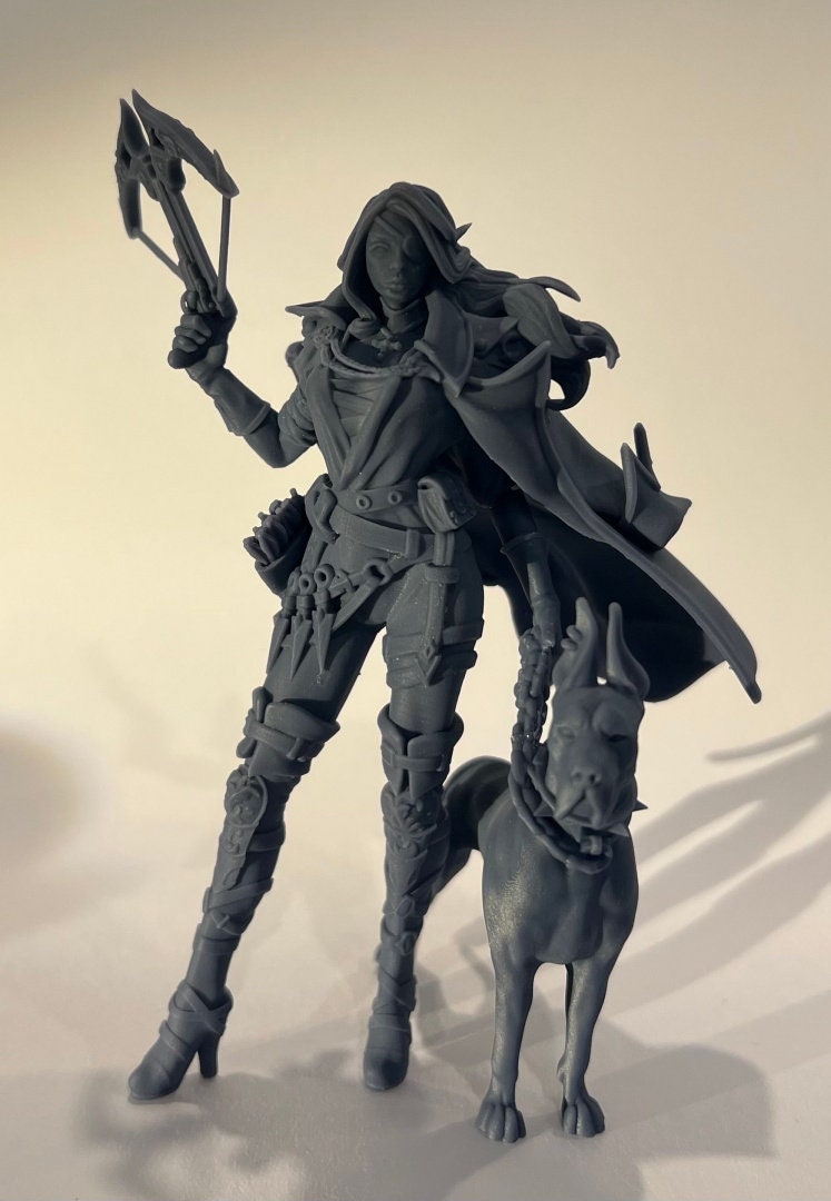 Female Witch Hunter | Athena Stormhallow | Wicked Hills | Resin 3D Printed Miniature | RPG | DND