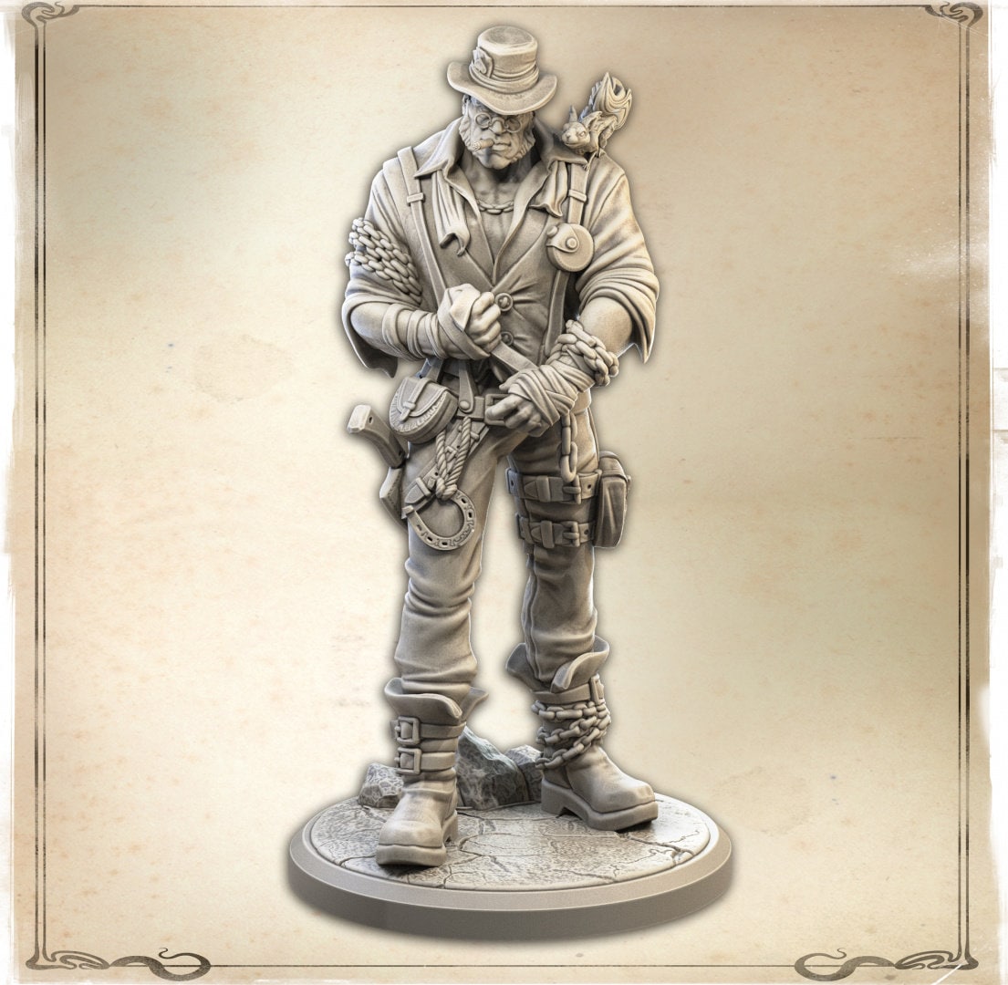 Brawler | Darius Darkbane| Wicked Hills | Resin 3D Printed Miniature | RPG | DND